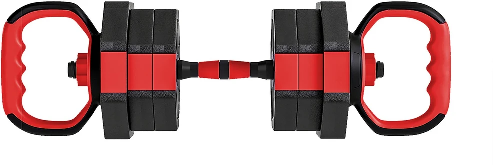 SPORTNOW 4-in-1 hantelių rinkinys, reguliuojami svarmenys ir štangos, 15 kg, jėgos treniruotėms namuose