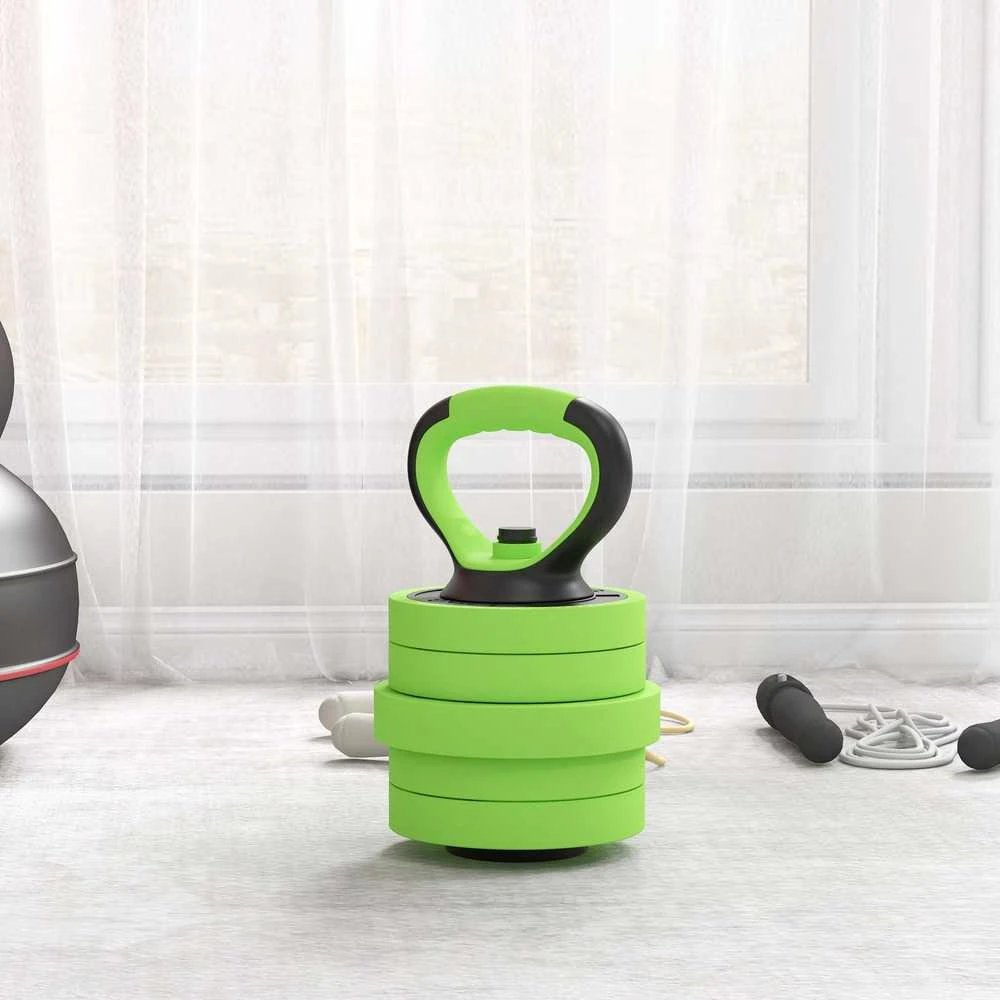 SPORTNOW 4-in-1 hantelių rinkinys, 20 kg, reguliuojami svarmenys, štanga, virdulys (kettlebell), atsispaudimų rankenos, profesionaliam jėgos treniruočių ir svorių kilnojimo sportui namuose
