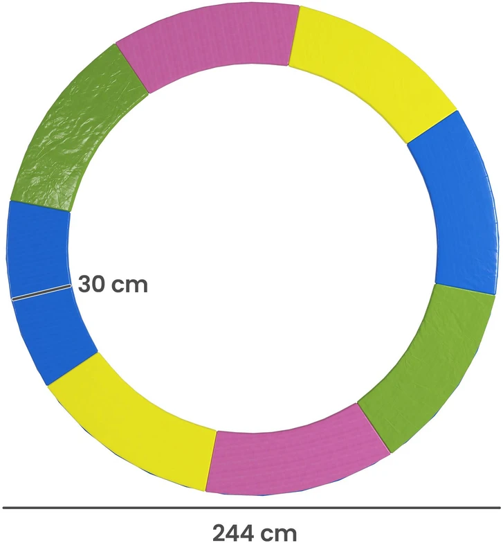 SPORTNOW batuto krašto apsauga, Ø244 cm, apsauga nuo UV spindulių, atspari oro sąlygoms, batuto priedas