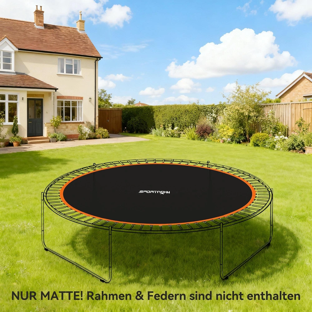 SPORTNOW batuto šokinėjimo kilimėlis, Ø323 cm, batuto kilimėlis, batuto priedas, batuto pakaitalas, juodas