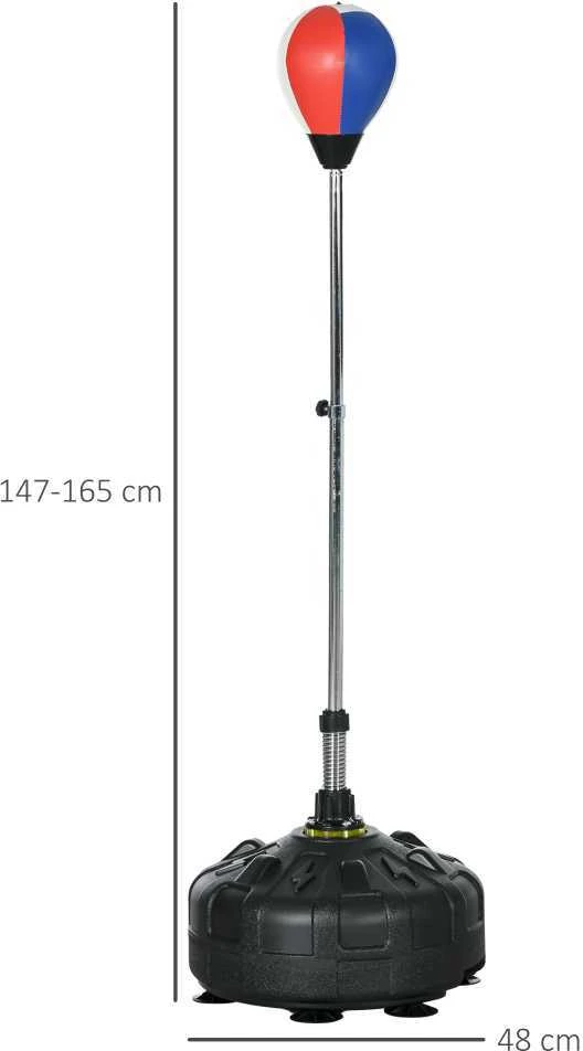 SPORTNOW pastatomas bokso kriaušės stovas, reguliuojamas aukštis 147–165 cm, bokso treniruoklis, juodas