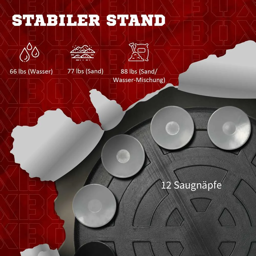 SPORTNOW bokso maišas, bokso stovas su bokso kriauše, refleksinė stangos rankena, 1,63–2,05 m reguliuojamo aukščio pastatoma bokso kriaušė su taikiniu, HDPE, dirbtinė oda