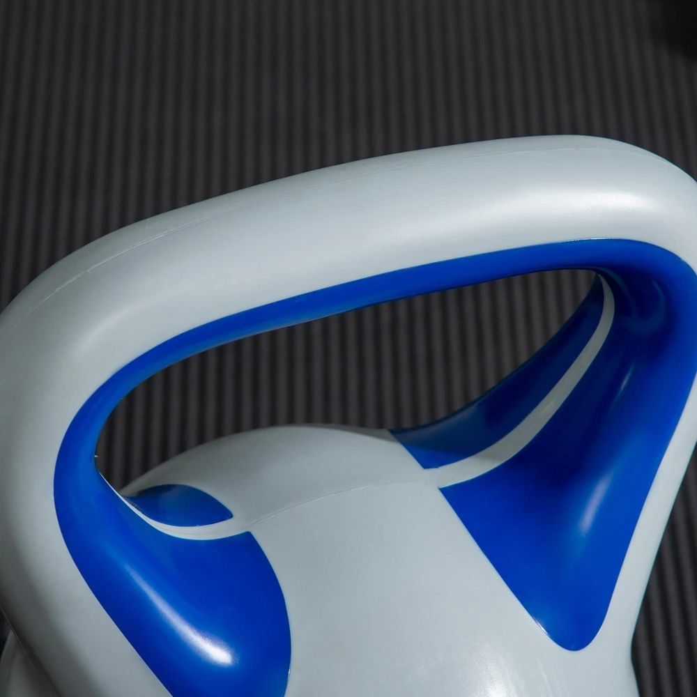 SPORTNOW Kettlebell 12 kg, grindų nebraižantis svarmuo jėgos treniruotėms ir fitnesui, mėlynas
