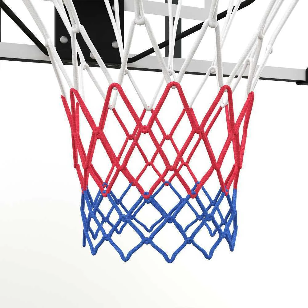 SPORTNOW krepšinio lankas, krepšinio lenta su lanku, krepšinio tinklelis su lenta, montuojamas ant sienos, skirtas naudoti lauke, plieno, 113 x 61 x 73 cm, baltas
