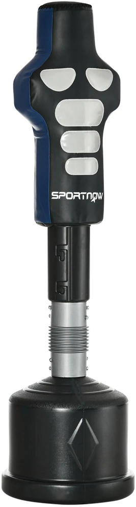 SPORTNOW pastatomas bokso maišas, reguliuojamo aukščio 178–207 cm, su HDPE pagrindu, skirtas treniruotėms namuose