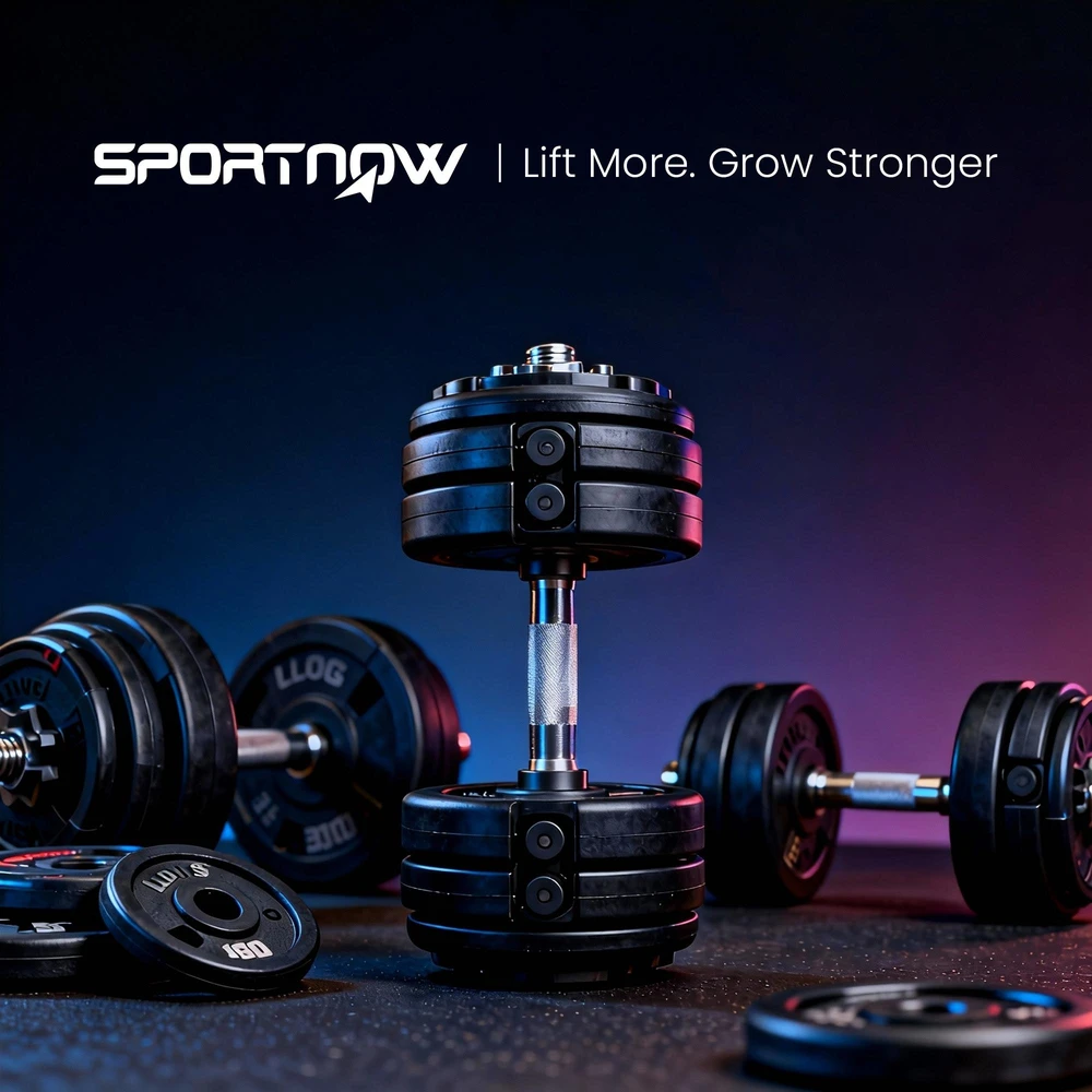 SPORTNOW reguliuojamas hantelis, 6/11/16/20 kg svarmuo su dėklu, su neslystančiomis rankenomis, juodas