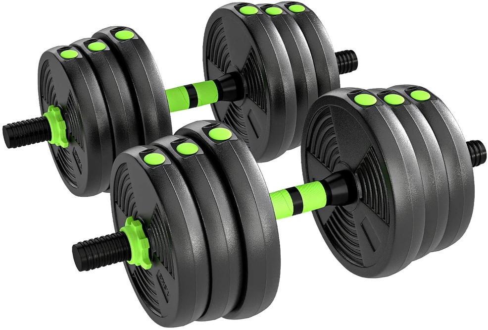 SPORTNOW reguliuojamų svorių hantelių rinkinys 25 kg, hantelių ir štangų komplektas jėgos treniruotėms