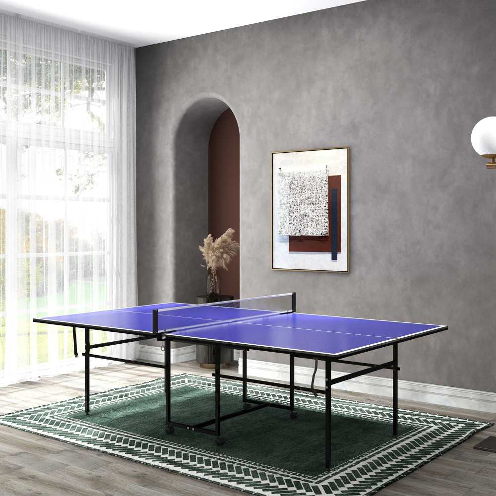 Sportnow Raketės ir kamuoliukai, lauko/vidaus, plienas, mėlyna, 274x152,5x75,5 cm