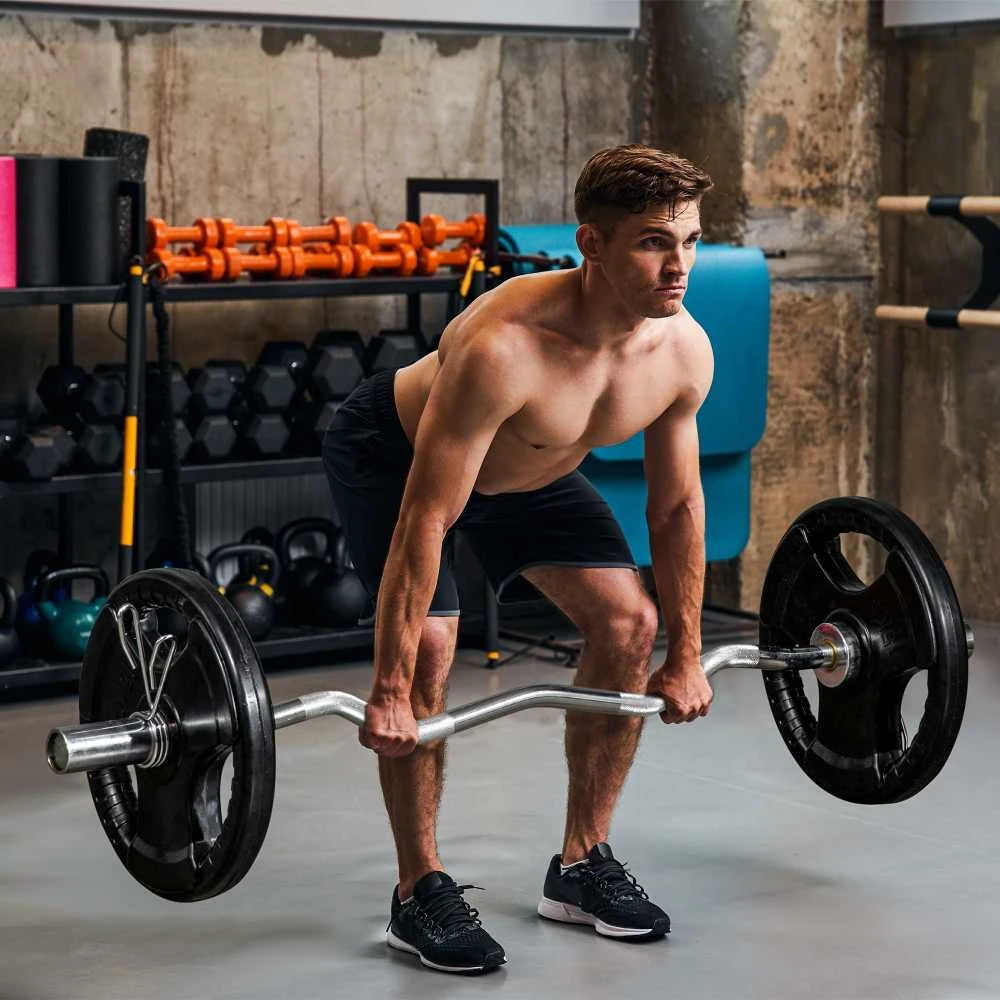 SPORTNOW svorių diskai, 2 vnt. rinkinys, „Tri-Grip“, 2 x 15 kg, gumuoti olimpiniai diskai, saugūs grindims, 5 cm anga, su trimis rankenomis, jėgos treniruotėms