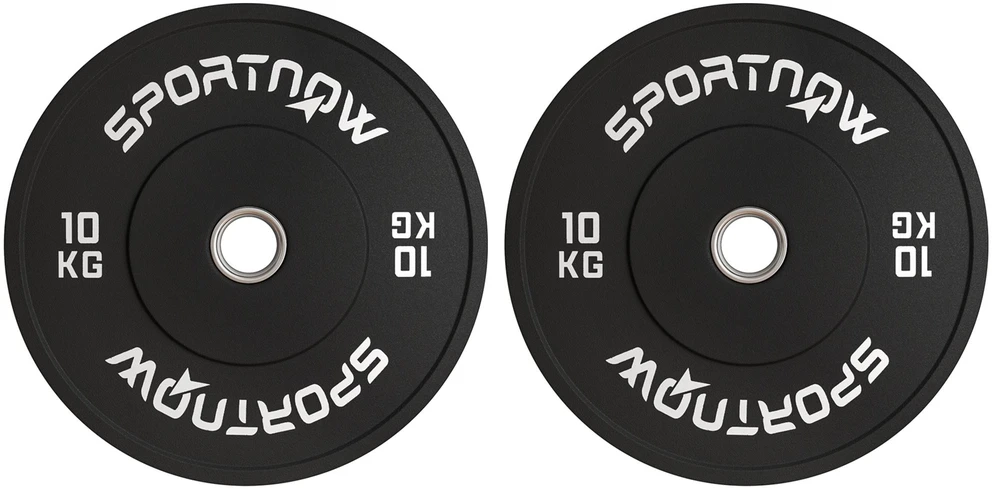 SPORTNOW svorių rinkinys, 2 x 10 kg, svorių diskų rinkinys, svoriai 5 cm grifui, Ø 50 mm kiaurymė, juoda