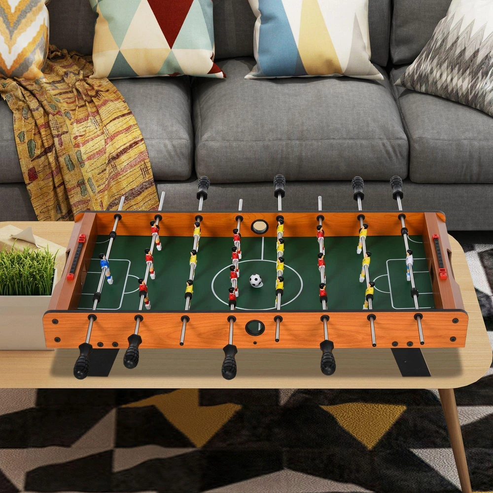 Stalo futbolas HOMCOM su nerūdijančio plieno strypais, jaunimui ir suaugusiems, 84,5x40x61,2 cm, juodas