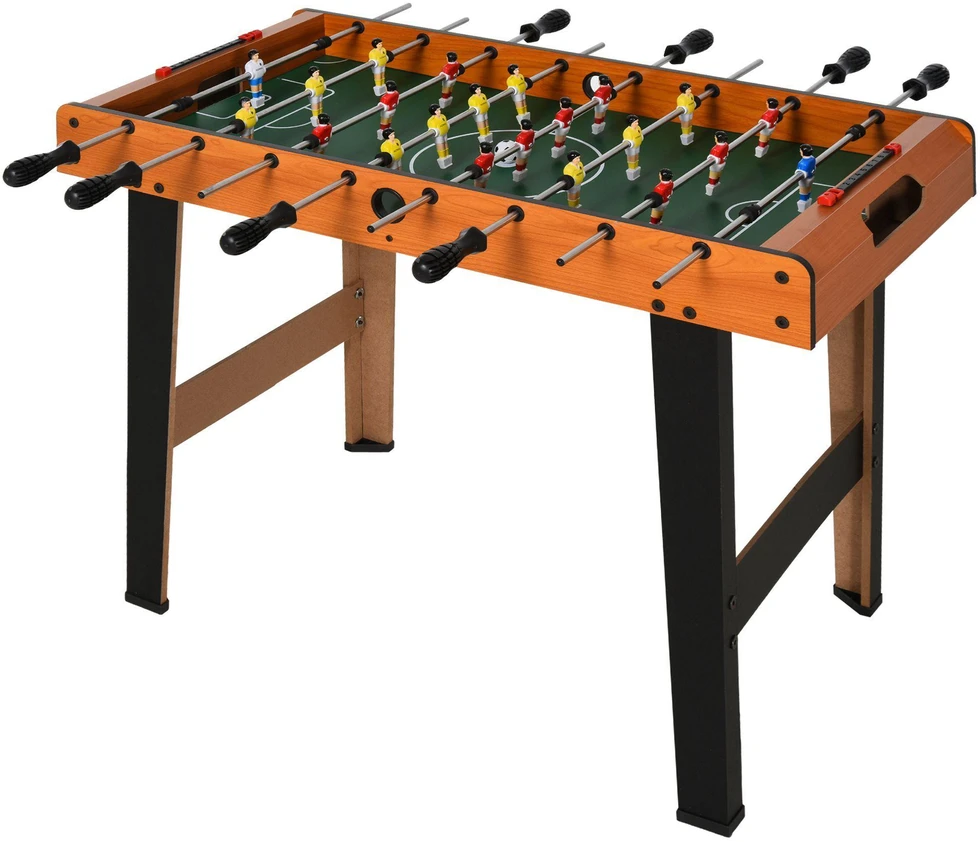 Stalo futbolas HOMCOM su nerūdijančio plieno strypais, jaunimui ir suaugusiems, 84,5x40x61,2 cm, juodas