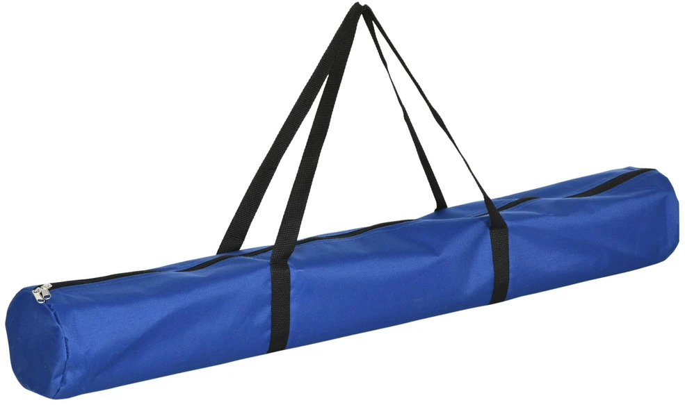 PawHut šunų slalomo stulpų agility treniruočių rinkinys su 600D krepšiu, polietileno plastikas, balta ir mėlyna spalvos, 305 x 60 x 94 cm