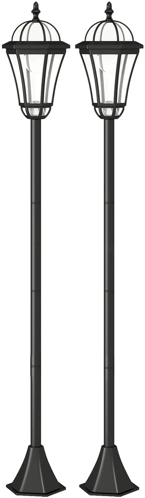 Outsunny Švietimo trukmė, nerūdijantis plienas, juoda spalva, Ø18,5 x A129 cm