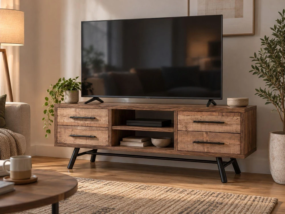 TV staliukas Beliani Televizoriaus spintelė ATLANTA, ruda