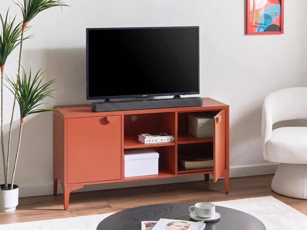 TV staliukas Beliani TV spintelė ARDURA metalinė aukso ruda