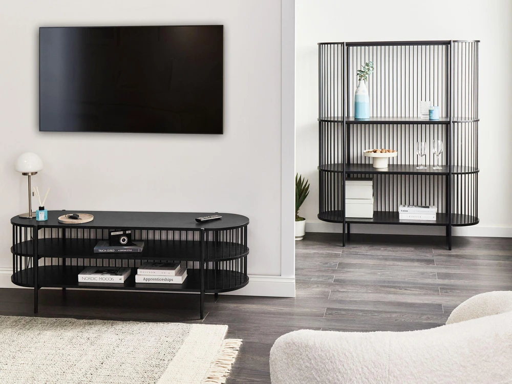 TV staliukas Beliani TV spintelė BIRSON juoda