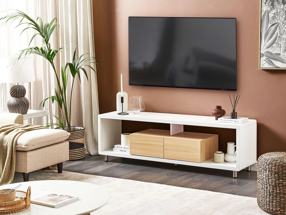 TV staliukas Beliani TV spintelė KNOX Balta
