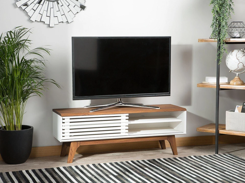 Beliani TV spintelė TOLEDO II ruda/balta