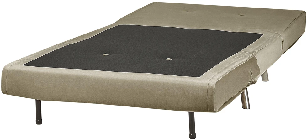 Viengulė išskleidžiama sofa BELIANI FARRIS alyvuogių spalvos veliūras
