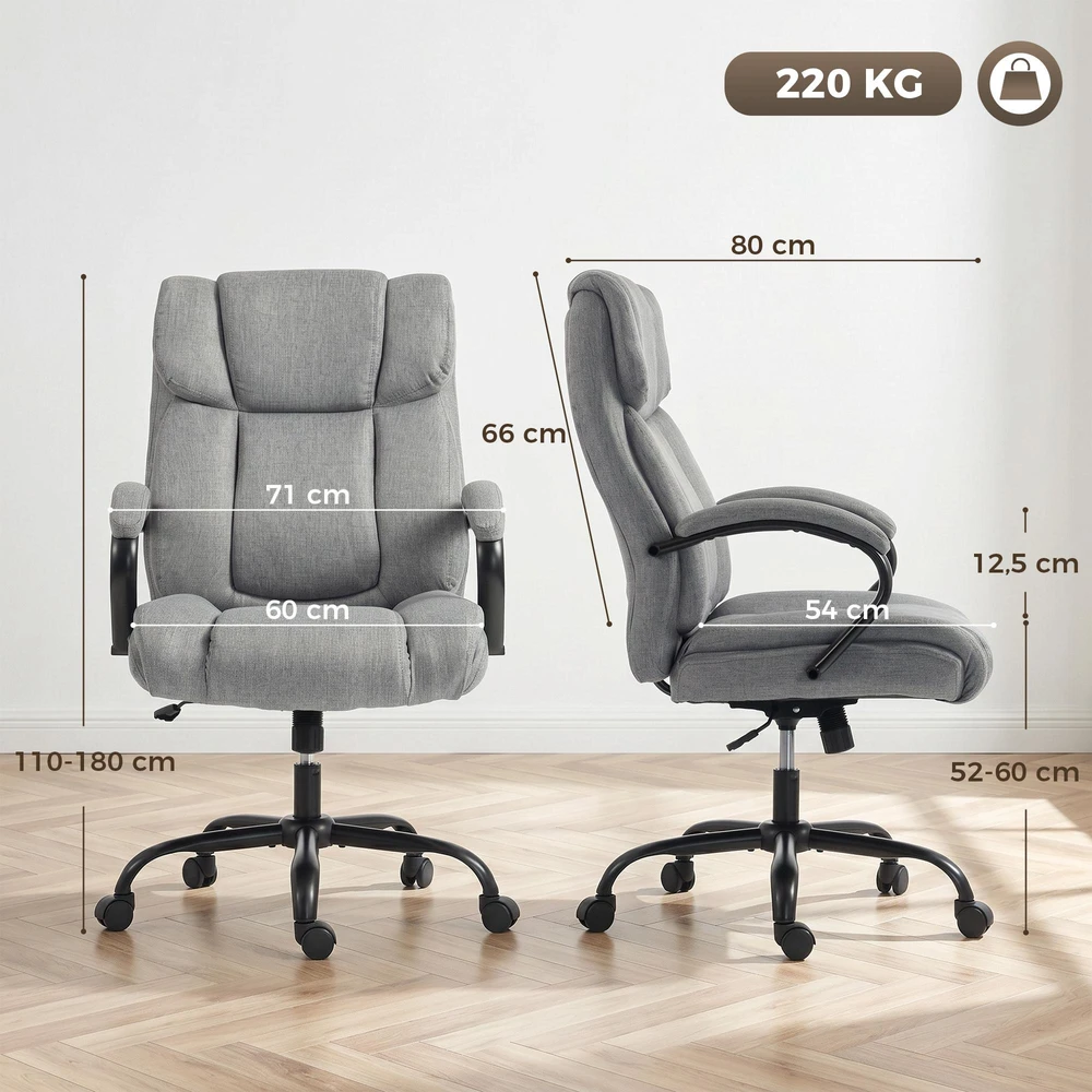 Vinsetto biuro kėdė, darbo kėdė, žaidimų kėdė, sukamoji kėdė, supimosi funkcija, storai paminkštinta, ergonomiška kėdė, keliamoji galia 220 kg