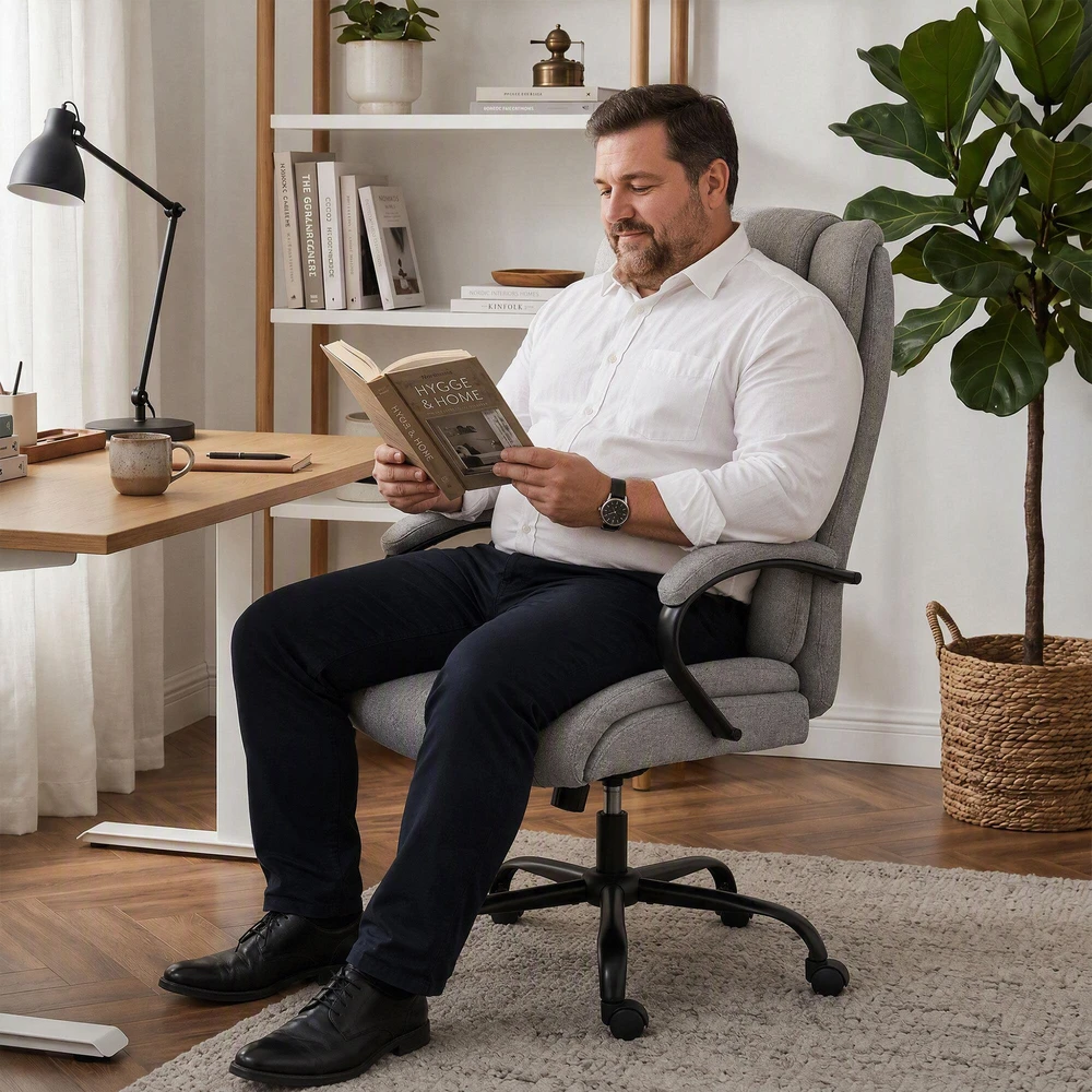 Vinsetto biuro kėdė, darbo kėdė, žaidimų kėdė, sukamoji kėdė, supimosi funkcija, storai paminkštinta, ergonomiška kėdė, keliamoji galia 220 kg