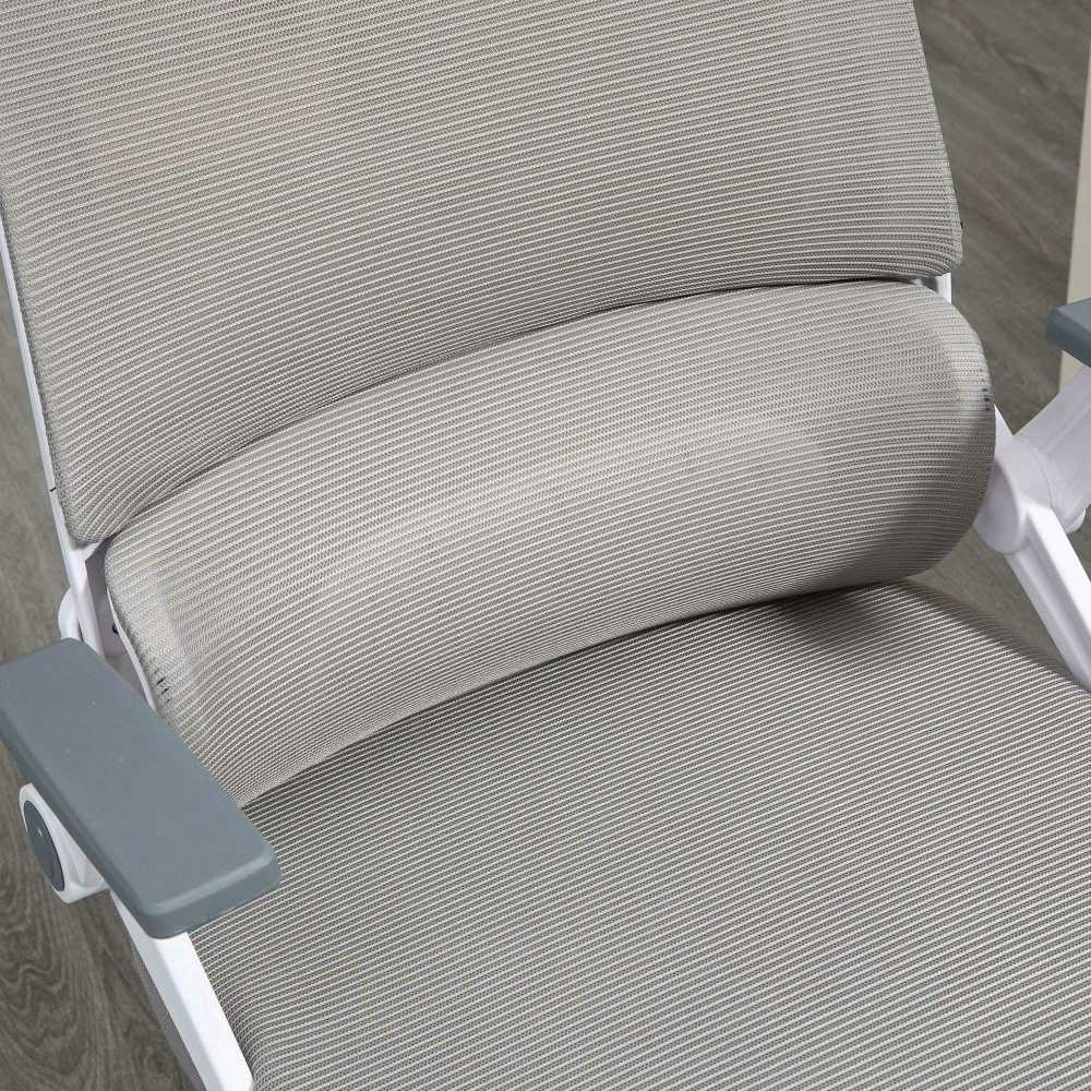 Vinsetto ergonomiška biuro kėdė, reguliuojama rašomojo stalo kėdė su galvos atrama, porankiais, reguliuojamu aukščiu, besisukanti, su supimosi funkcija, juosmens atrama, tinklelis