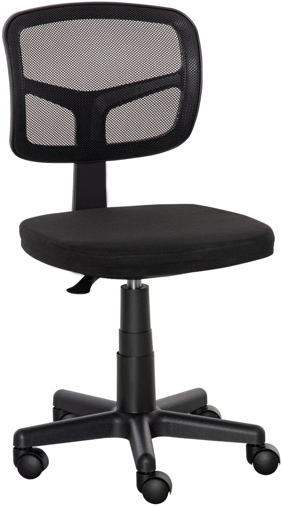 Vinsetto biuro kėdė, ergonomiška darbo kėdė, reguliuojamo aukščio besisukanti kėdė, taupanti vietą, juoda