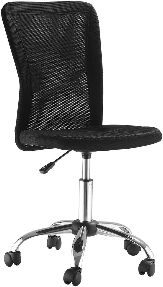„Vinsetto“ ergonomiška biuro kėdė, reguliuojamo aukščio kompiuterio kėdė, 360° pasisukanti su kvėpuojančiu atlošu, iki 100 kg, juoda