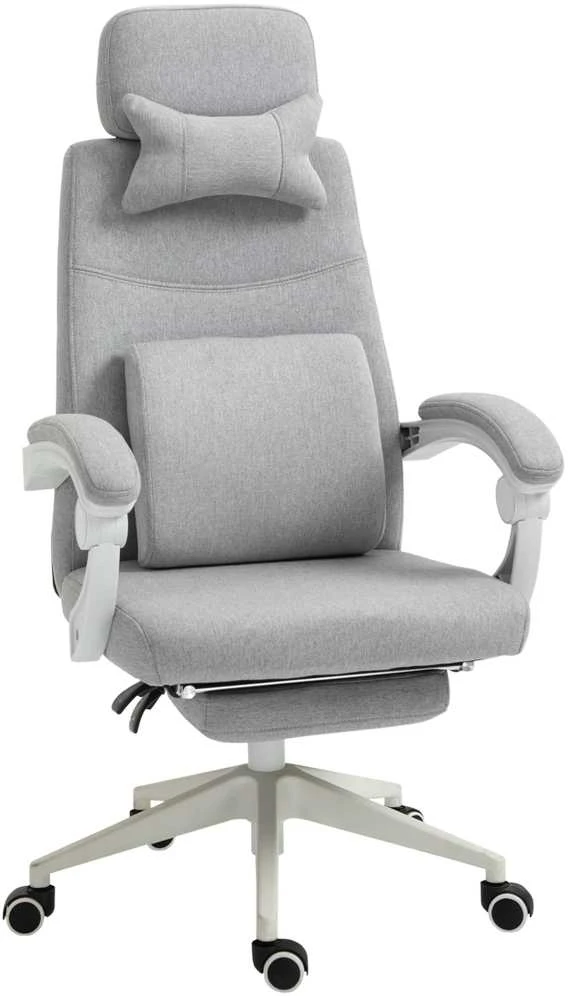 Vinsetto biuro kėdė, žaidimų kėdė, kėdė su ratukais, ergonomiškas dizainas, poliesteris, porolonas, fanera, plastikas, 62 x 68 x 117-127 cm