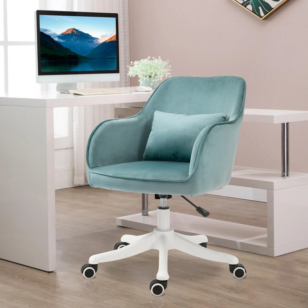Vinsetto masažinė biuro kėdė, darbo kėdė su vibracijos funkcija, USB, juosmens pagalvė, porankiai, 78-86 cm