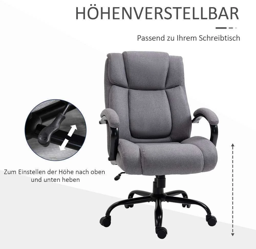 Vinsetto biuro kėdė, darbo kėdė, žaidimų kėdė, sukamoji kėdė, supimosi funkcija, storai paminkštinta, ergonomiška kėdė, keliamoji galia 220 kg