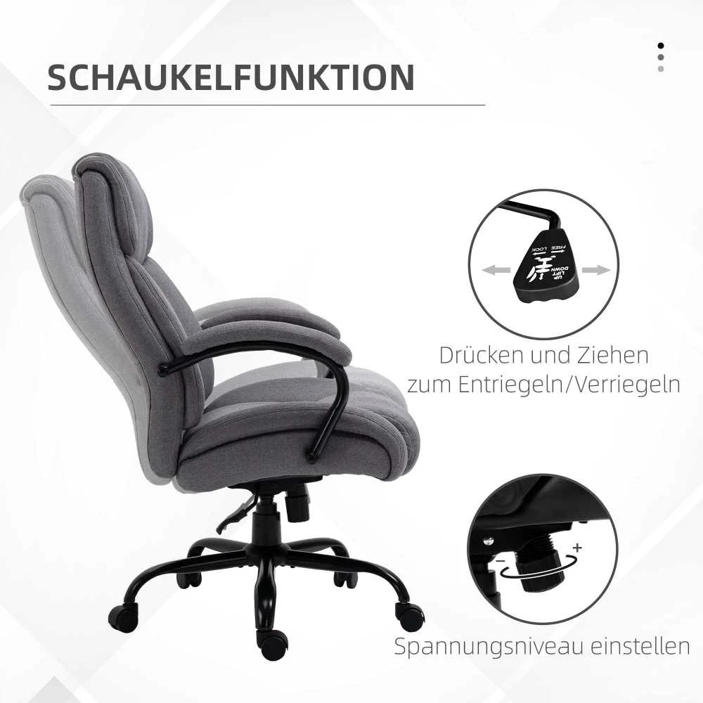 Vinsetto biuro kėdė, darbo kėdė, žaidimų kėdė, sukamoji kėdė, supimosi funkcija, storai paminkštinta, ergonomiška kėdė, keliamoji galia 220 kg
