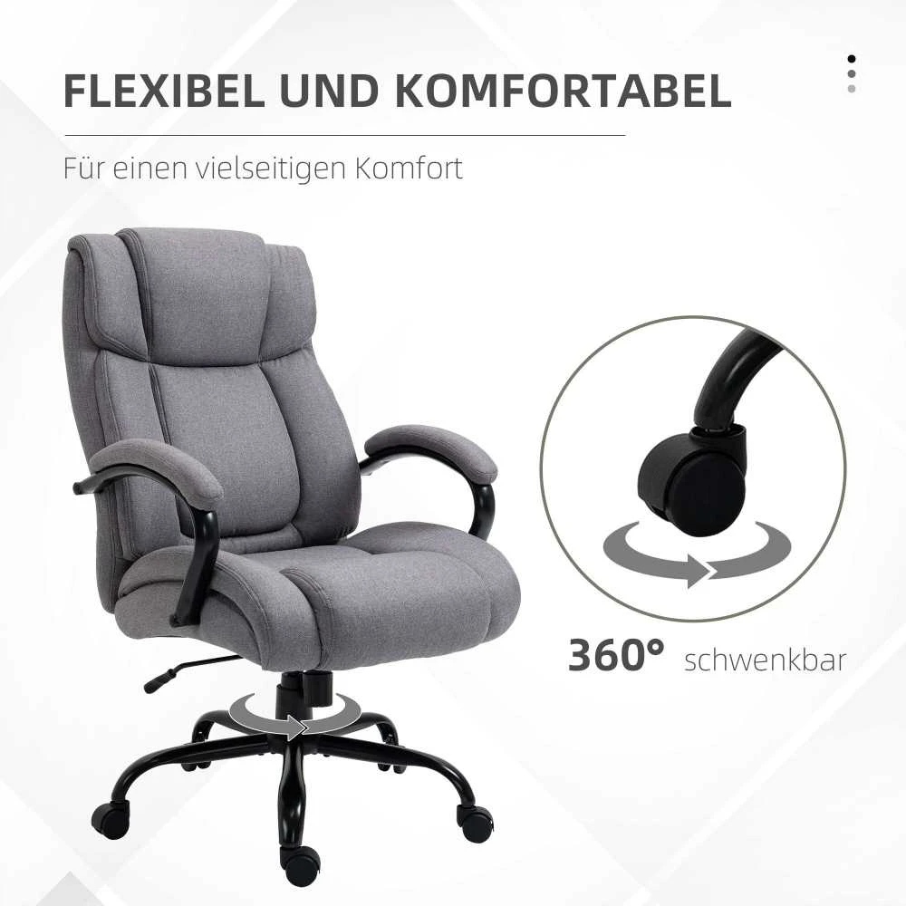 Vinsetto biuro kėdė, darbo kėdė, žaidimų kėdė, sukamoji kėdė, supimosi funkcija, storai paminkštinta, ergonomiška kėdė, keliamoji galia 220 kg