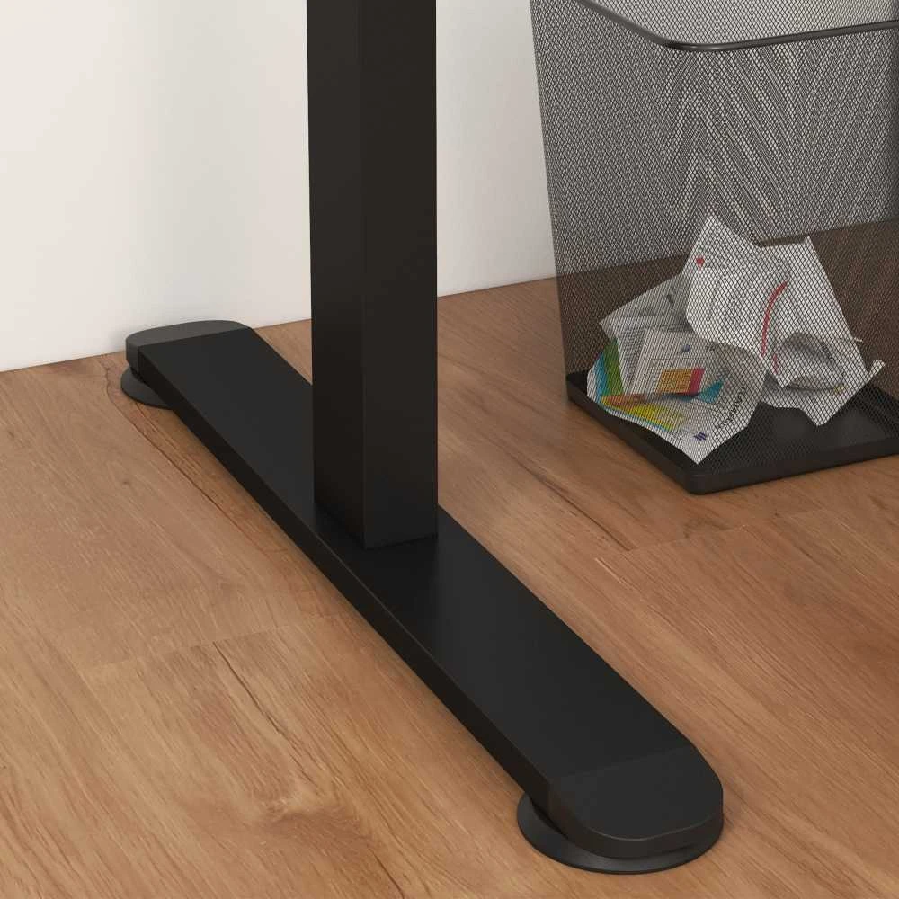 Vinsetto reguliuojamo aukščio rašomasis stalas 140 x 70 cm, elektrinis kompiuterio stalas su 4 atminties nustatymais, ergonomiškas sėdimas ir stovimas stalas su kabliu, apsauga nuo susidūrimo, juodas