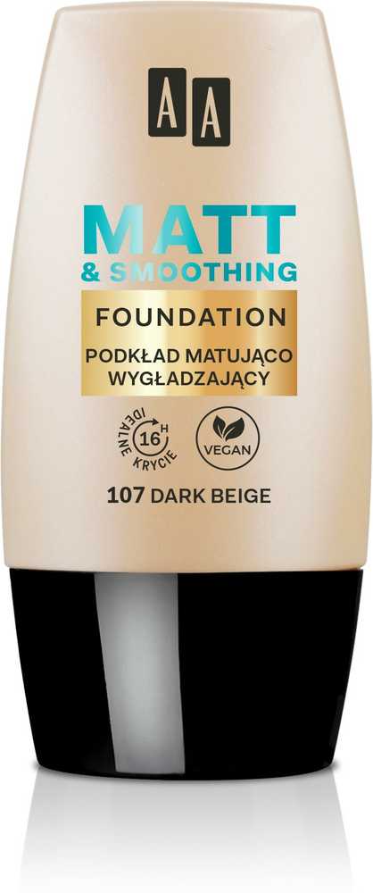 AA Make Up Matt Foundation 107 Dark rusvai gelsvas, 30 ml