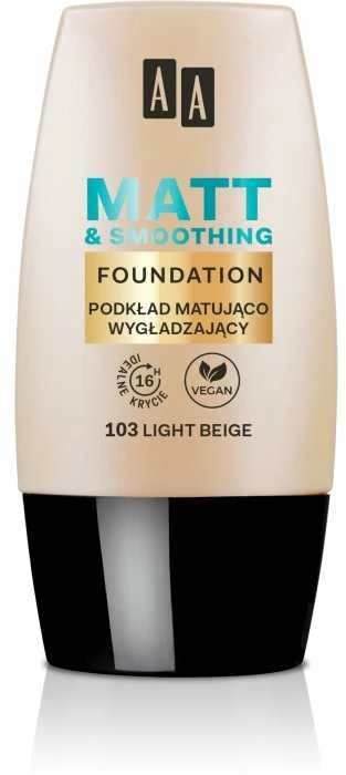 AA Make Up Matt Foundation 103 Light rusvai gelsvas, 30 ml