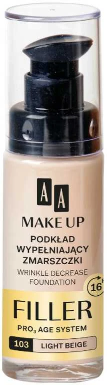 AA Make Up Filler Wrinkle Decrease Foundation Pro Age System 103 šviesus rusvai gelsvas, 30 ml