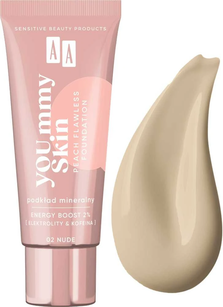 AA YOU.mmy Skin Peach Flawless Foundation 02 Nude, 30 ml
