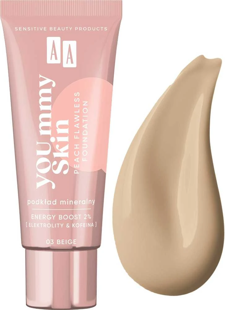 AA YOU.mmy Skin Peach Flawless Foundation 03 rusvai gelsvas, 30 ml