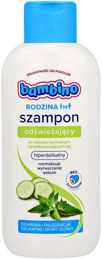 Bambino Family gaivinantis šampūnas normaliems ir riebiems plaukams 400ml
