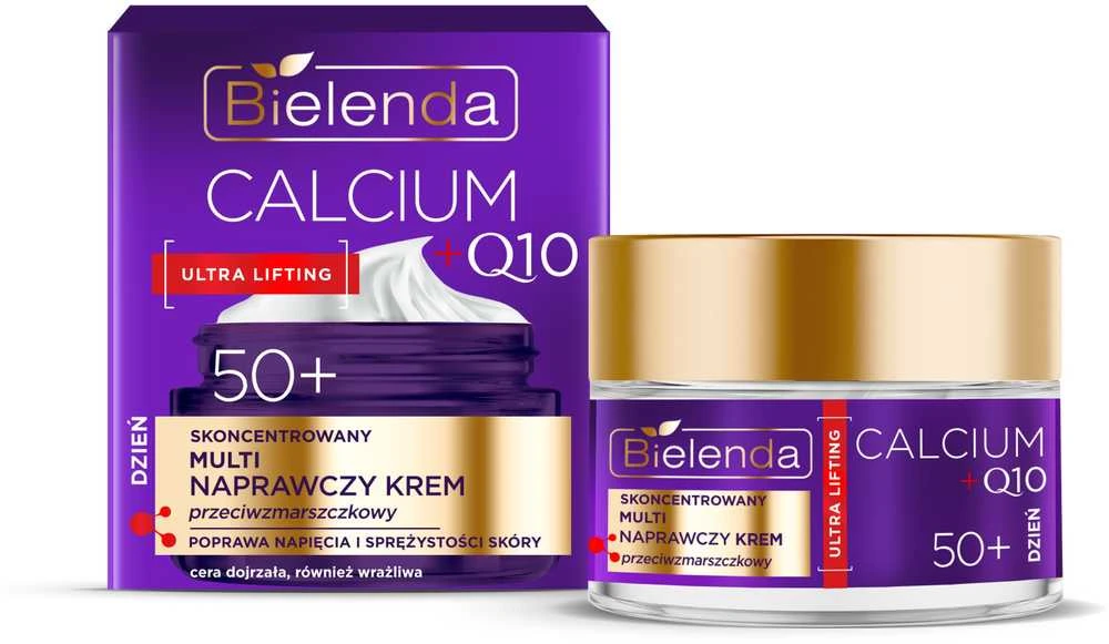 Bielenda Kalcio + Q10 koncentruotas daugiafunkcinis dieninis kremas nuo raukšlių 50+ 50ml