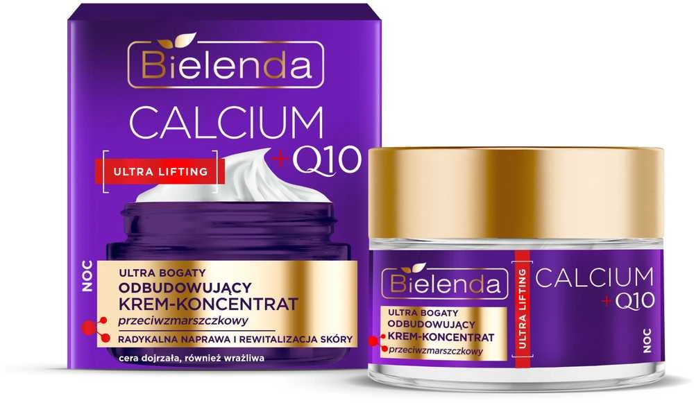 Bielenda Itin turtingas kalcio + Q10 atstatomasis kremas-koncentratas nuo raukšlių nakčiai 50 ml