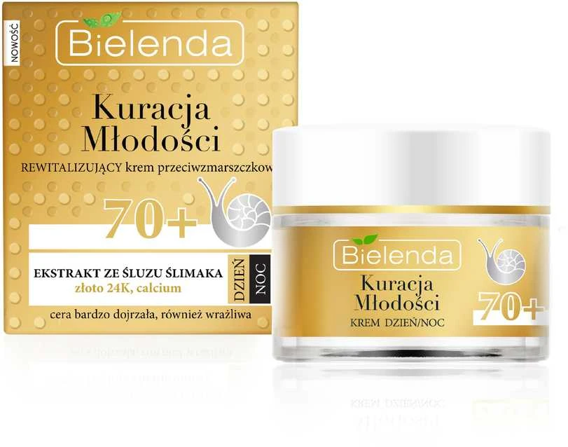 Veido kremas nuo raukšlių Bielenda Youth Therapy 70+ Revitalizing 50 ml
