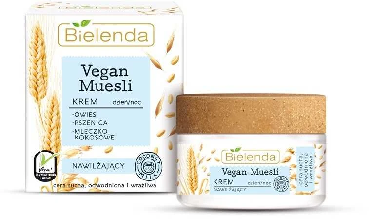 BIELENDA VEGAN MUESLI Drėkinamasis dieninis ir naktinis kremas 50ml