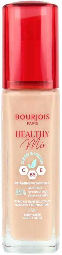 Makiažo pagrindas ,,Bourjois Healthy Mix Radiant Foundation", spalva: 55 Deep Beige, 30ml