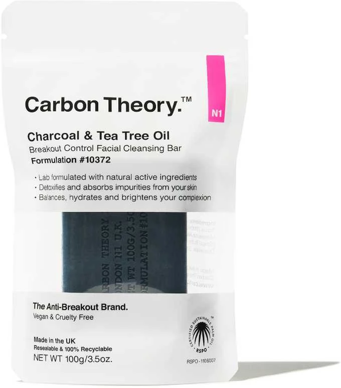 Carbon Theory ANGLIES TEORIJA Valomasis veido muilas, anglies ir arbatmedžio aliejus, veido valymas