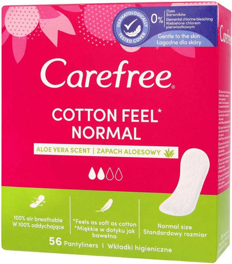 Carefree Cotton Aloe Kelnaičių įklotai 1 pakuotė - 56 vnt