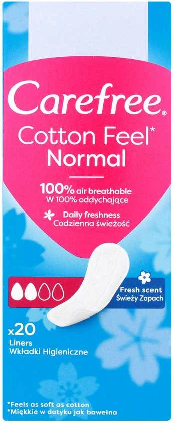 Carefree Cotton Fresh kelnaičių įklotai 1 pak. - 20 vnt