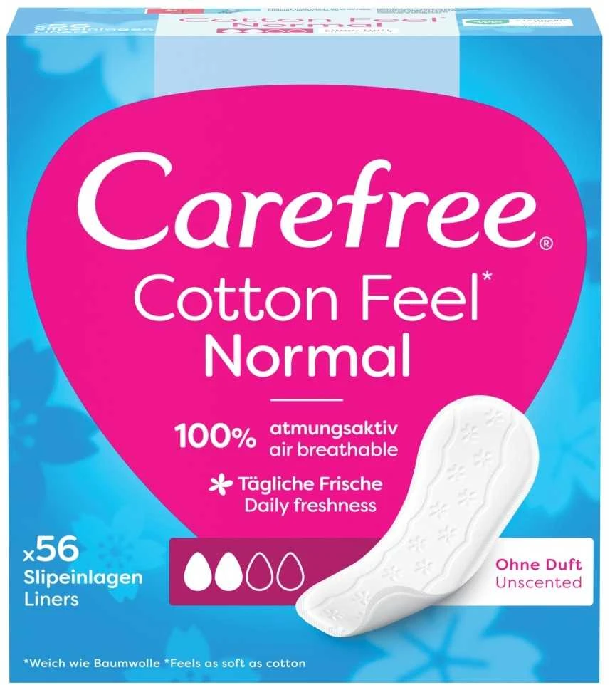 Carefree Carefree Cotton Uscented kelnaičių įklotai - bekvapiai 1vnt.-56vnt.